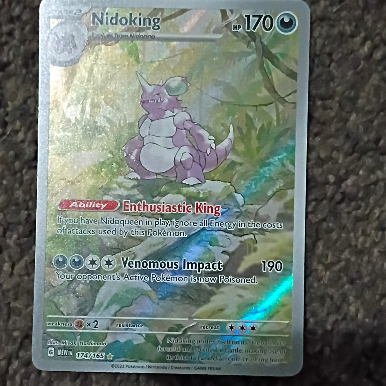 The Pokemon Company Nidoking 174/165 Scarlet & Violet 151 IR Holo Full Art The Pokemon Company Nidoking 174/165 Scarlet & Violet 151 IR Holo Full Art