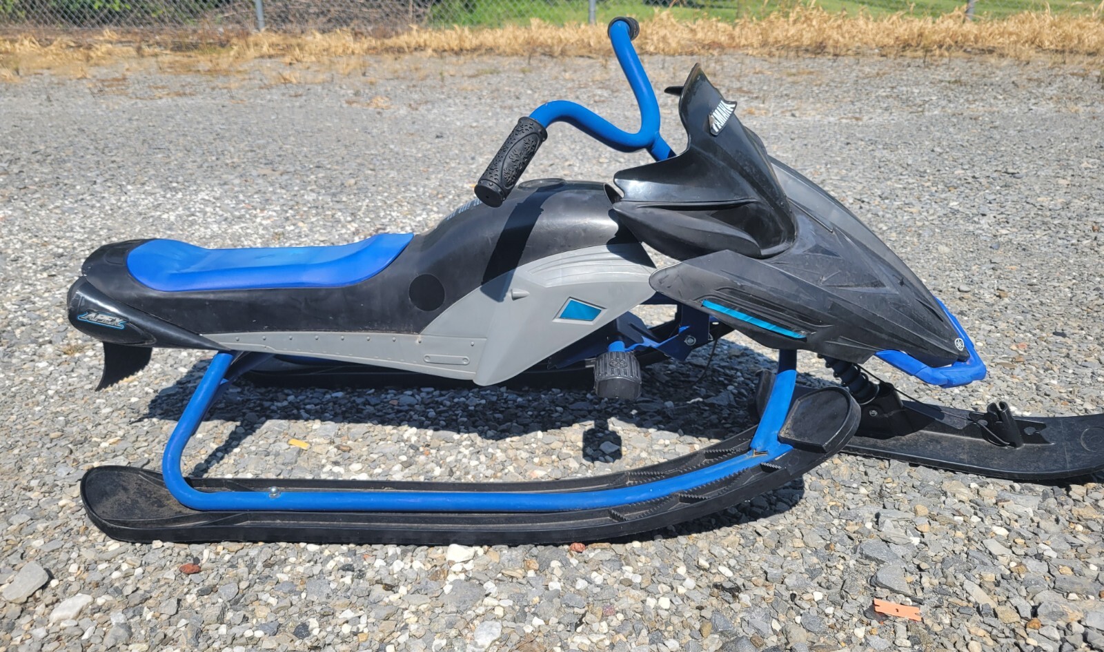 Vtg Yamaha Kids Pull Behond Snowmobile Snow Racer Sled Blue Vtg Yamaha Kids Pull Behond Snowmobile Snow Racer Sled Blue