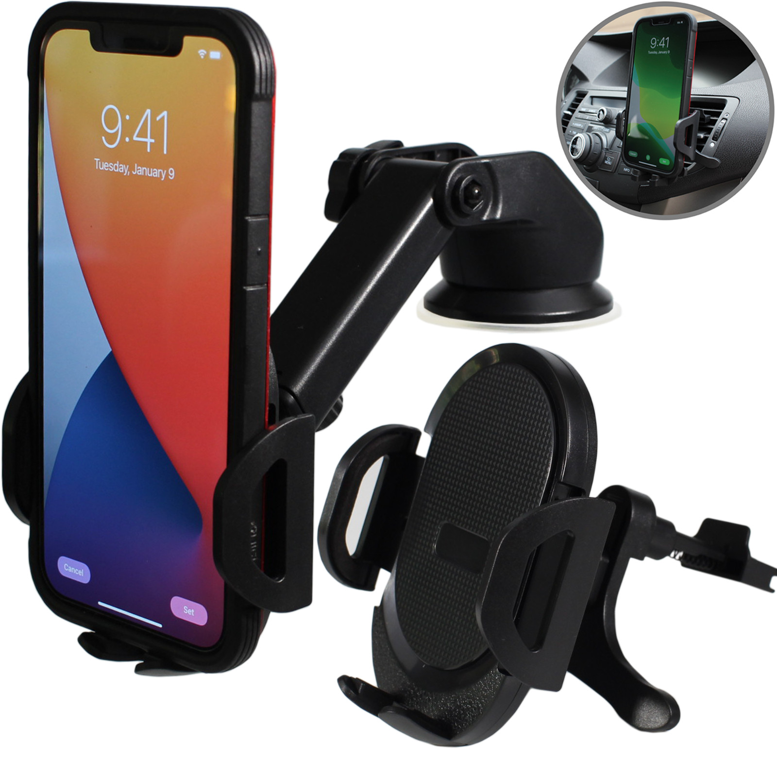 Wholesale Lots 100 Dashboard Windshield Air Vent Car Mount Holder for Cell Phone