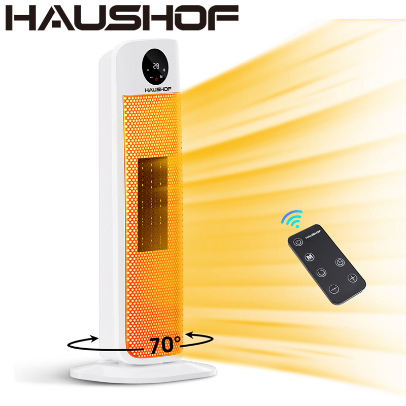 HAUSHOF 1500W Tower Space Heater Digital Ceramic Heater Touch& Remote Control US