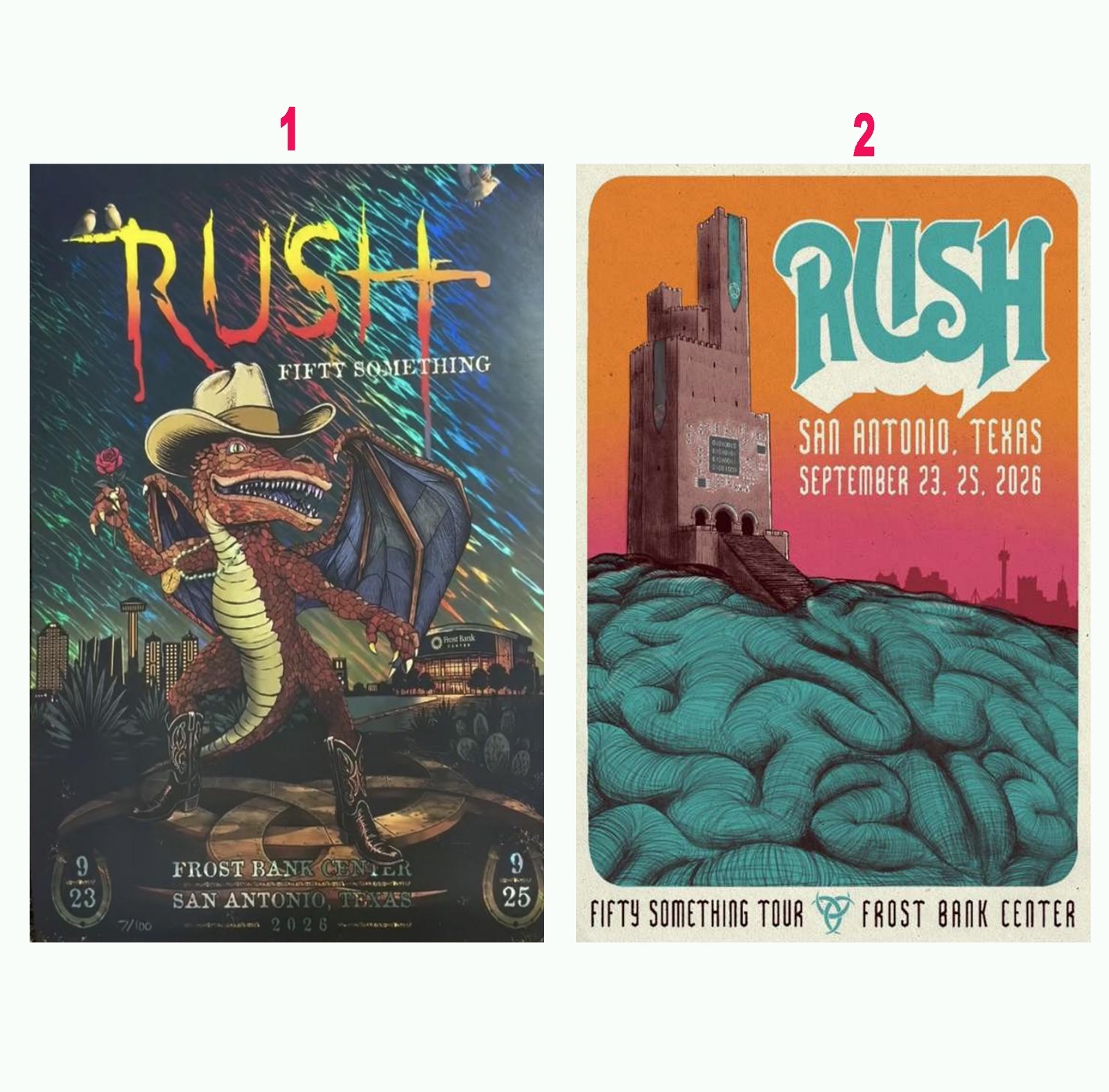 RUSH Fifty Something Tour Sep 23 25 2026 San Antonio, TX Poster