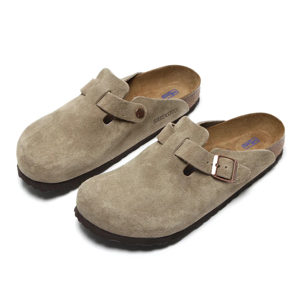 New Birkenstock Boston Suede Taupe Soft Footbed Clogs Men's Shoes Regular/Wide New Birkenstock Boston Suede Taupe Soft Footbed Clogs Men's Shoes Regular/Wide