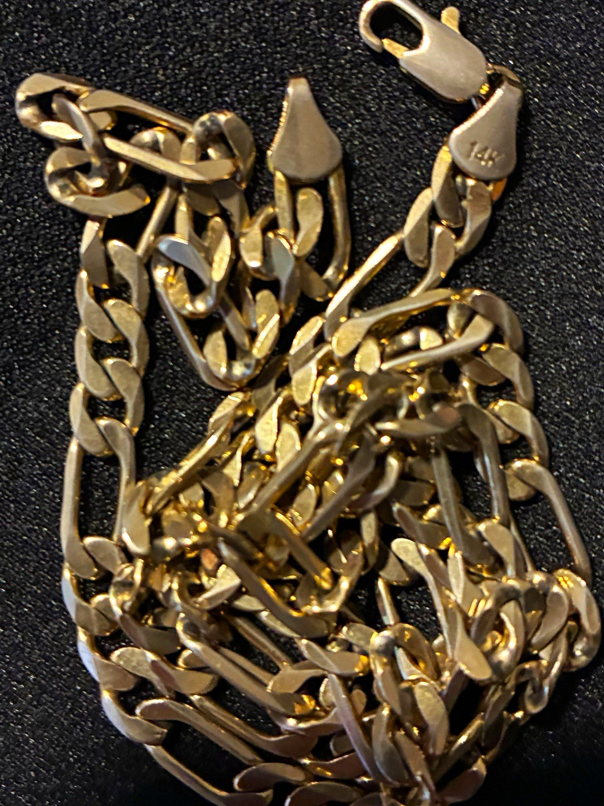 14k Yellow Gold Curb Link Chain Necklace w/ Lobster Clasp, No Stone 14k Yellow Gold Curb Link Chain Necklace w/ Lobster Clasp, No Stone