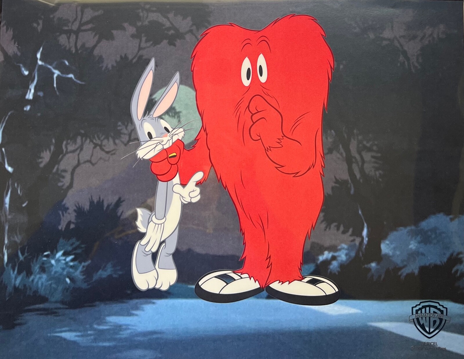 BUGS BUNNY & GOSSAMER Sericel Warner Bros Animation Art Cel 11