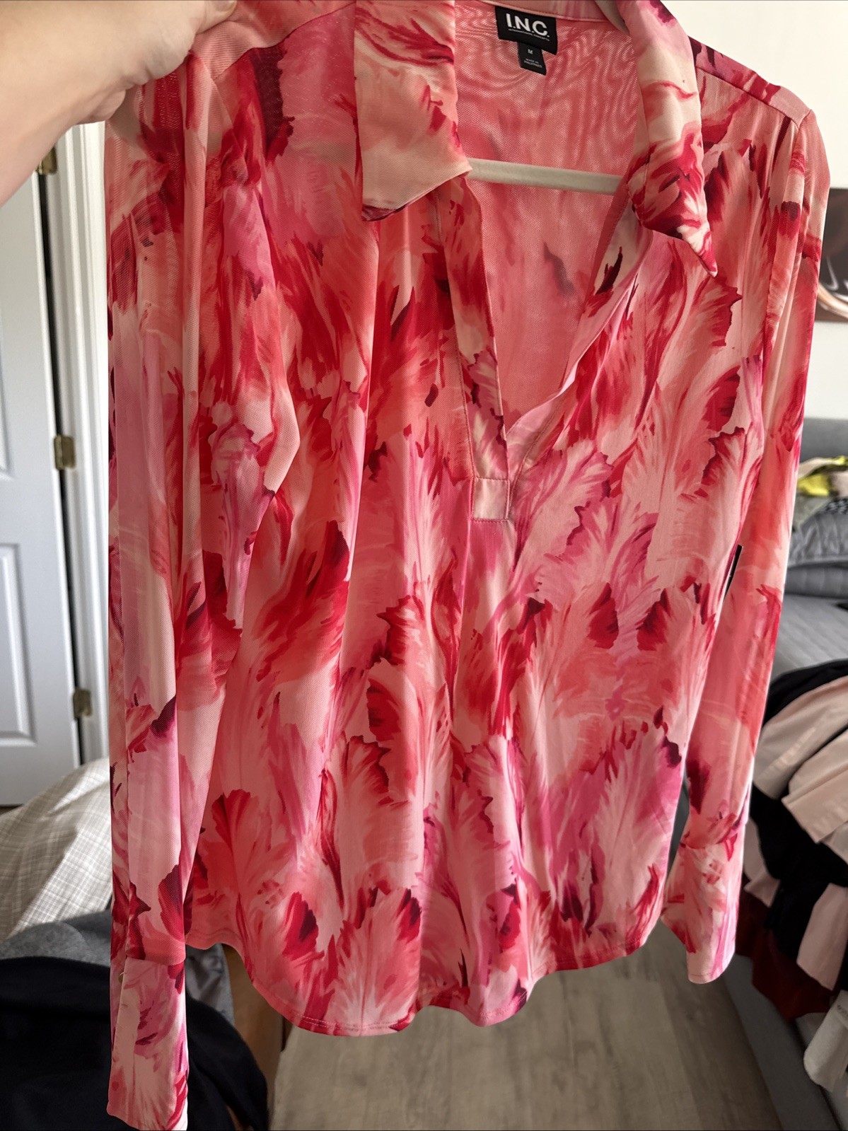 Inc International Concepts Women\'s Floral Pink In Size Medium