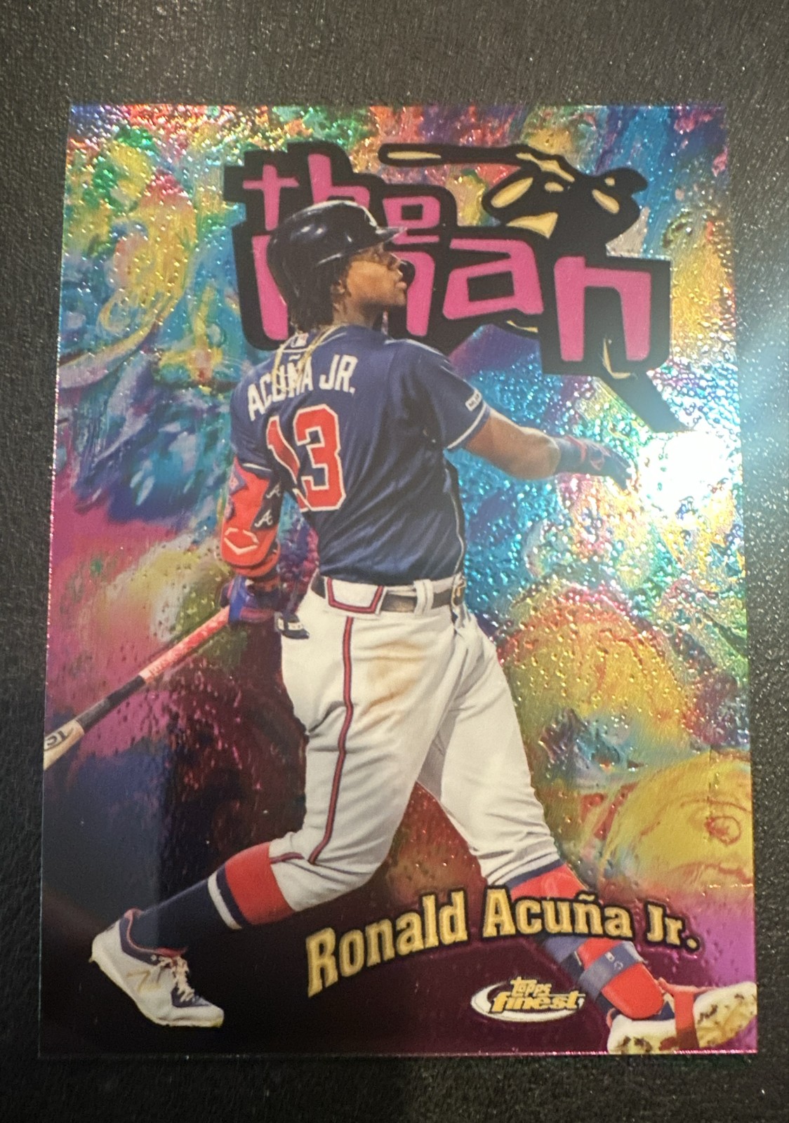 2020 Topps Finest - The Man Ronald Acuña Jr. #FTM-11 2020 Topps Finest - The Man Ronald Acuña Jr. #FTM-11