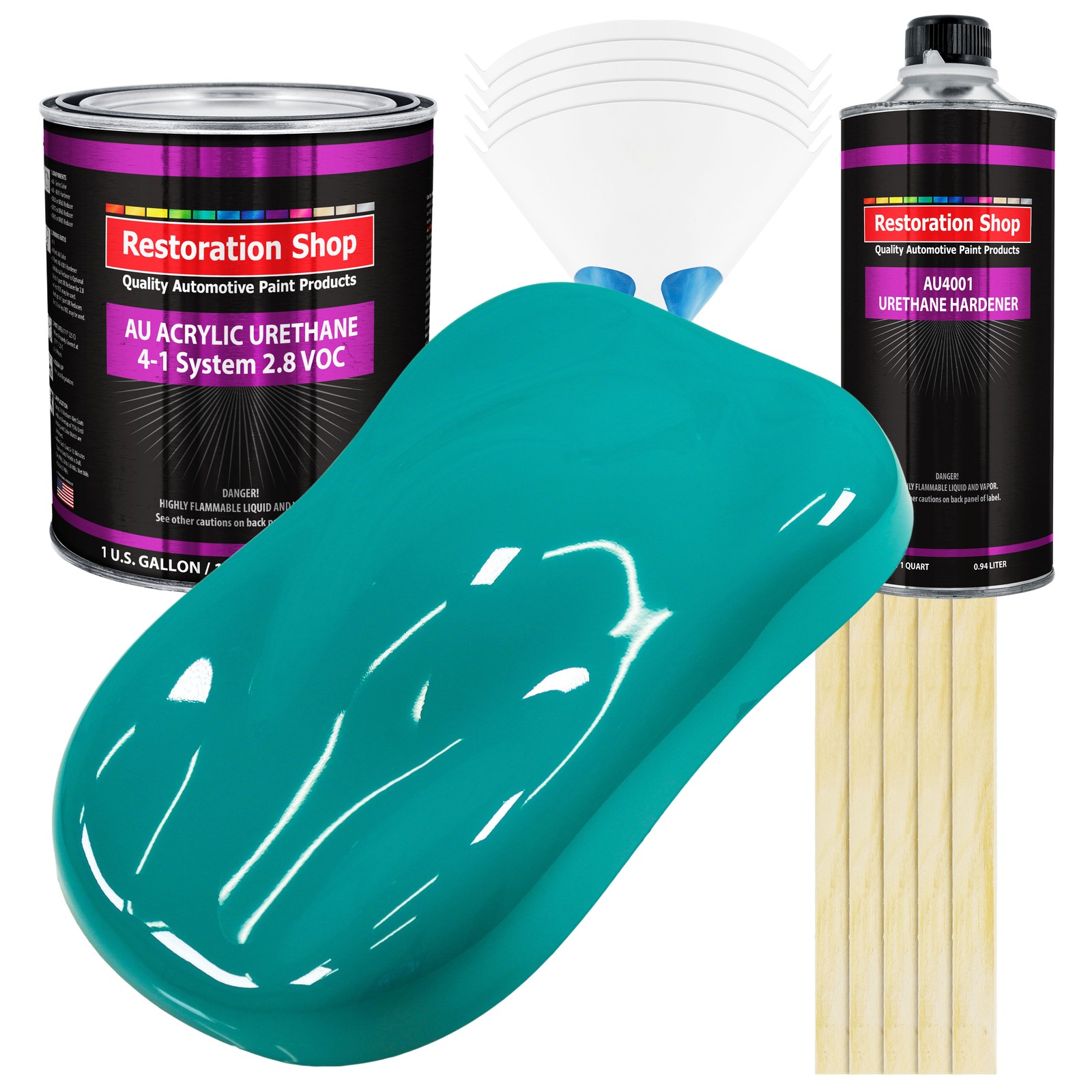 Restoration Shop Deep Aqua Acrylic Urethane Gallon Kit Auto Paint