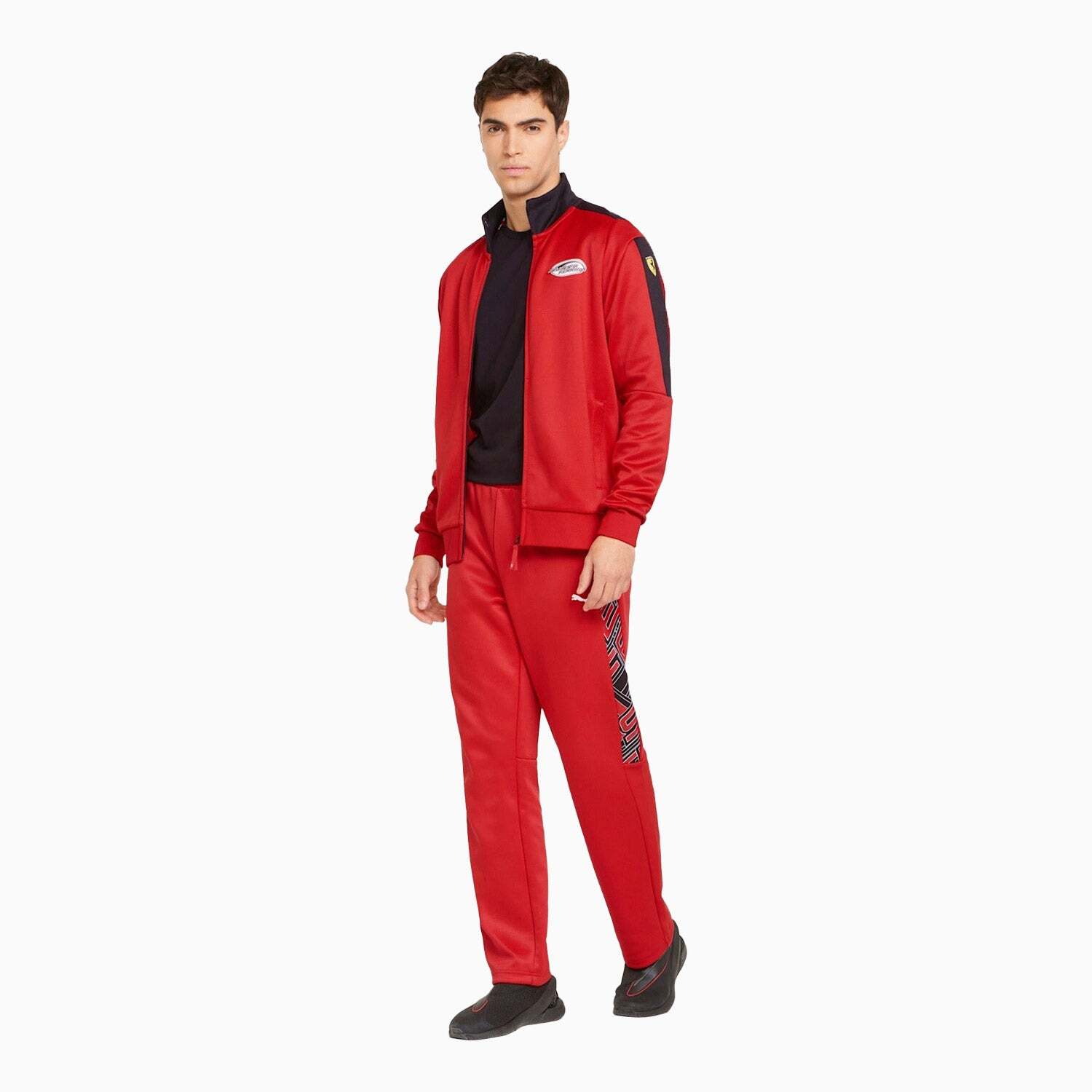 Puma Scuderia Ferrari Race T7 Tracksuit Jacket Men\'s Rosso Corsa Red Full Zip
