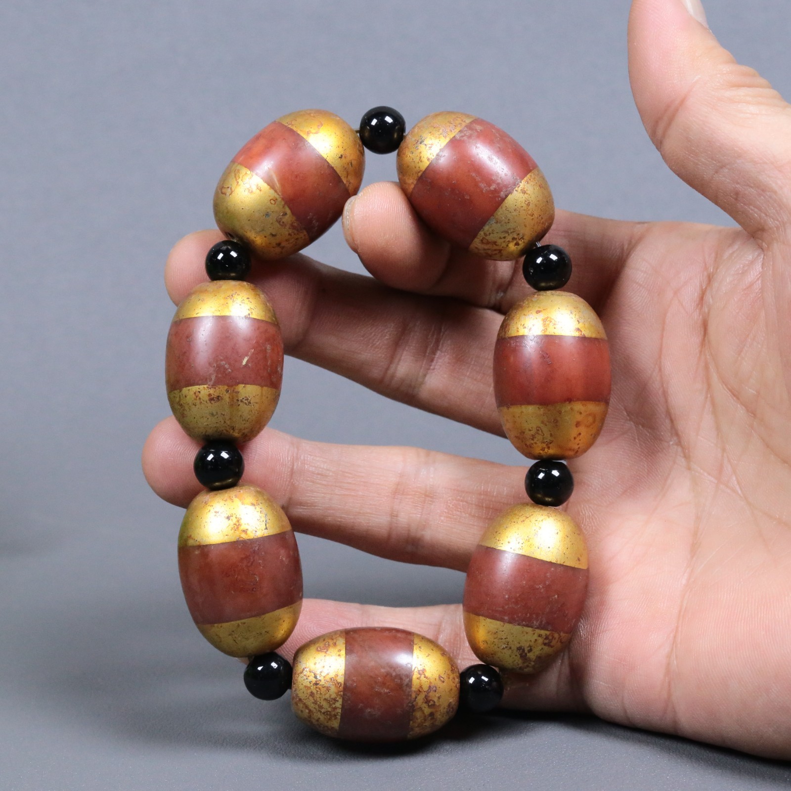 Himalayan Tibetan Nepalese Amulet Prayer Mala Agate Bead Himalayan Tibetan Nepalese Amulet Prayer Mala Agate Bead