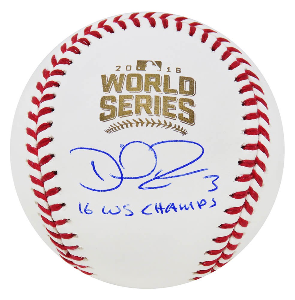 Cubs DAVID ROSS Signed 2016 World Series Baseball w/16 WS Champs - SCHWARTZ