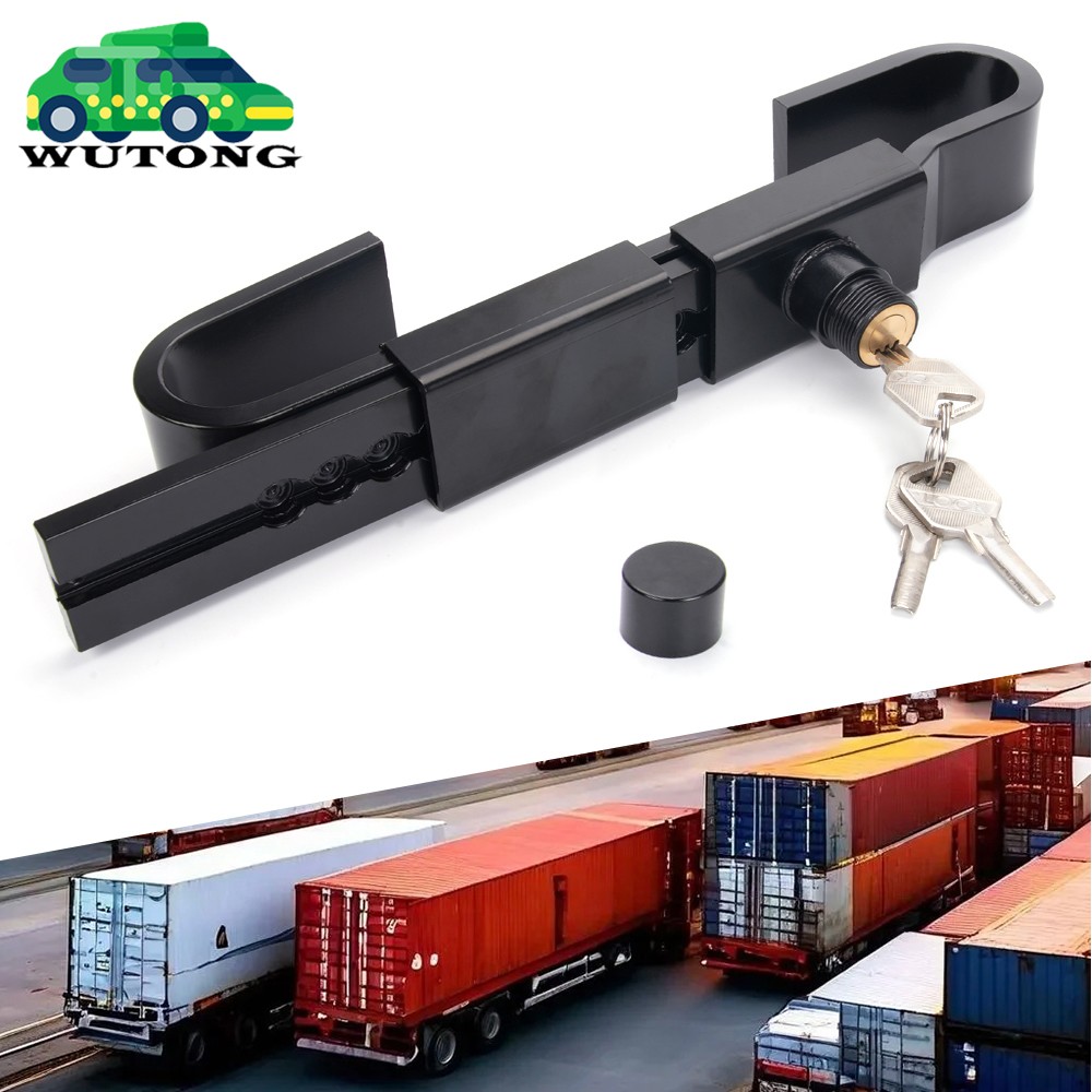 Steel Cargo Door Lock Shipping Container Lock w/3 Keys Heavy Duty Security Black
