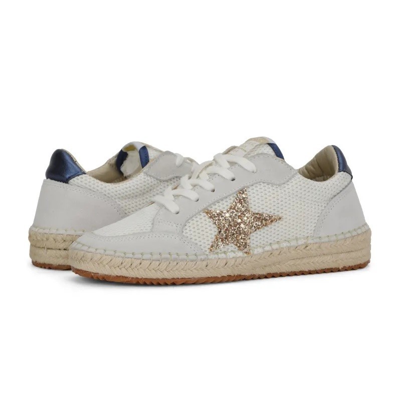 Vintage Havana Serene Espadrille Sneakers, Glitter Metallic Navy 8.5-NEW In Box