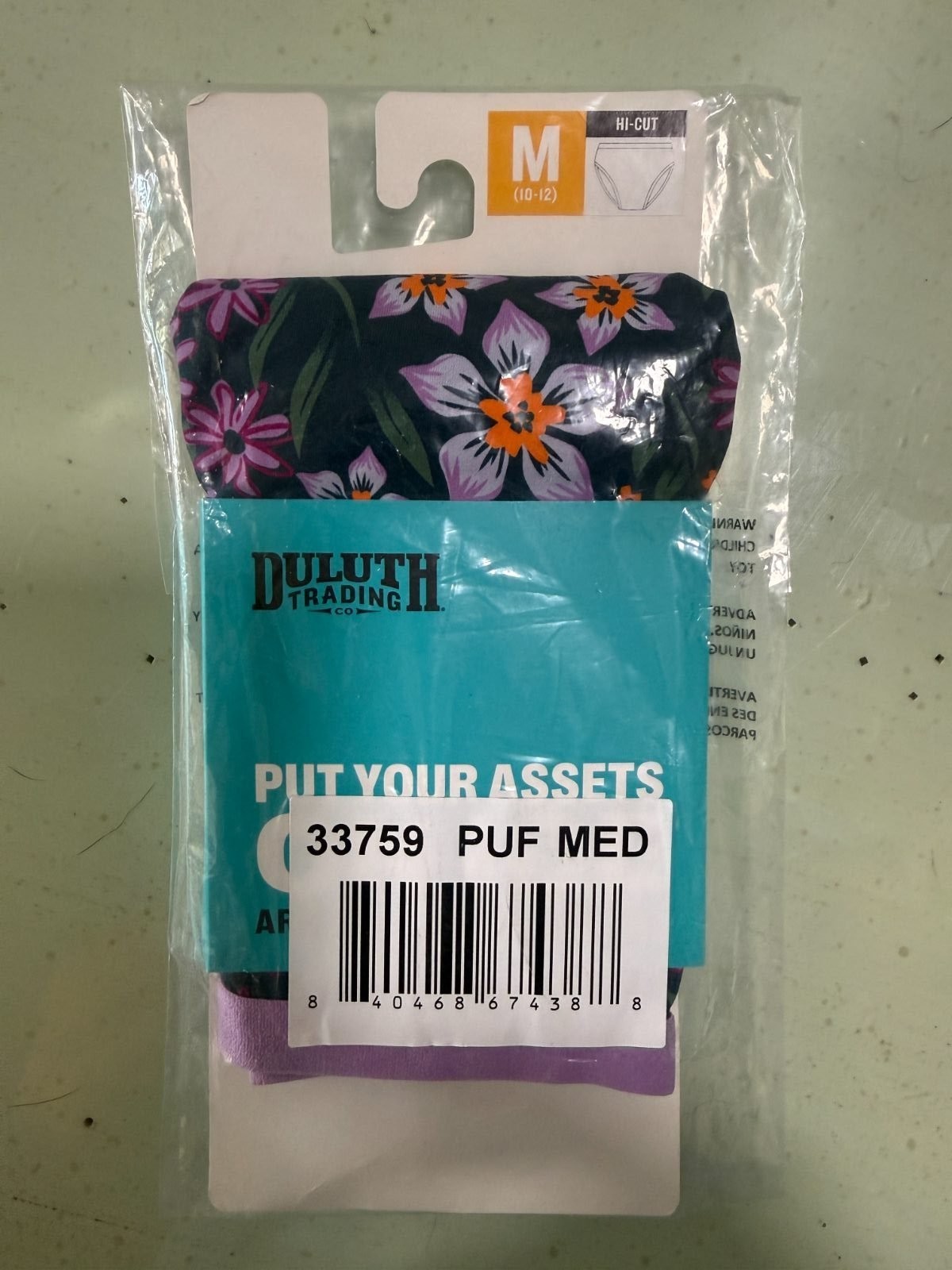 Duluth Trading Armachillo Cooling Hi-Cut Underwear Women\'s M 10-12 Floral NWT