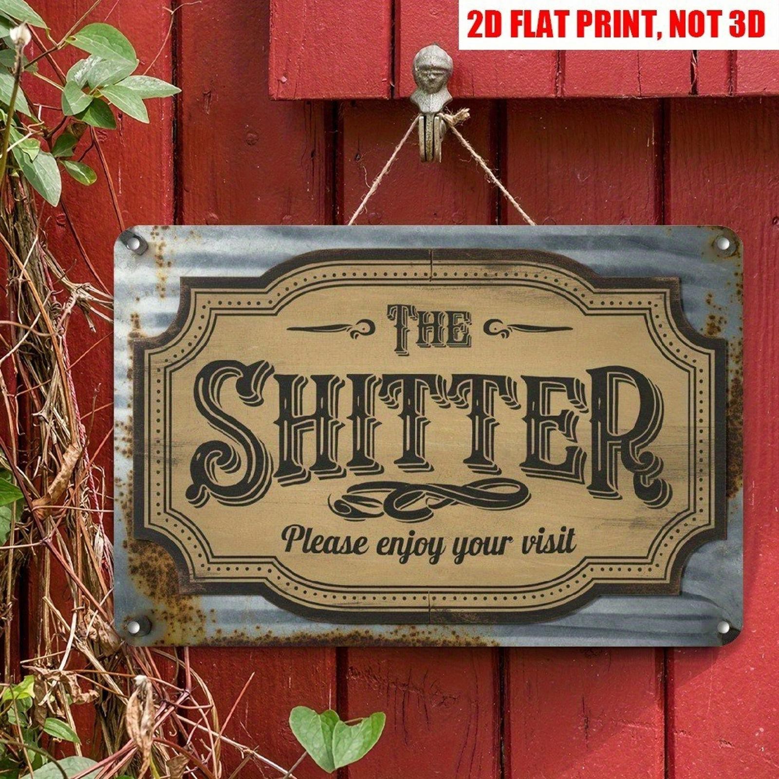 Humor Bathroom Tin Sign Aluminum Sign 8x12 Funny Retro Wall Decor Humor Bathroom Tin Sign Aluminum Sign 8x12 Funny Retro Wall Decor