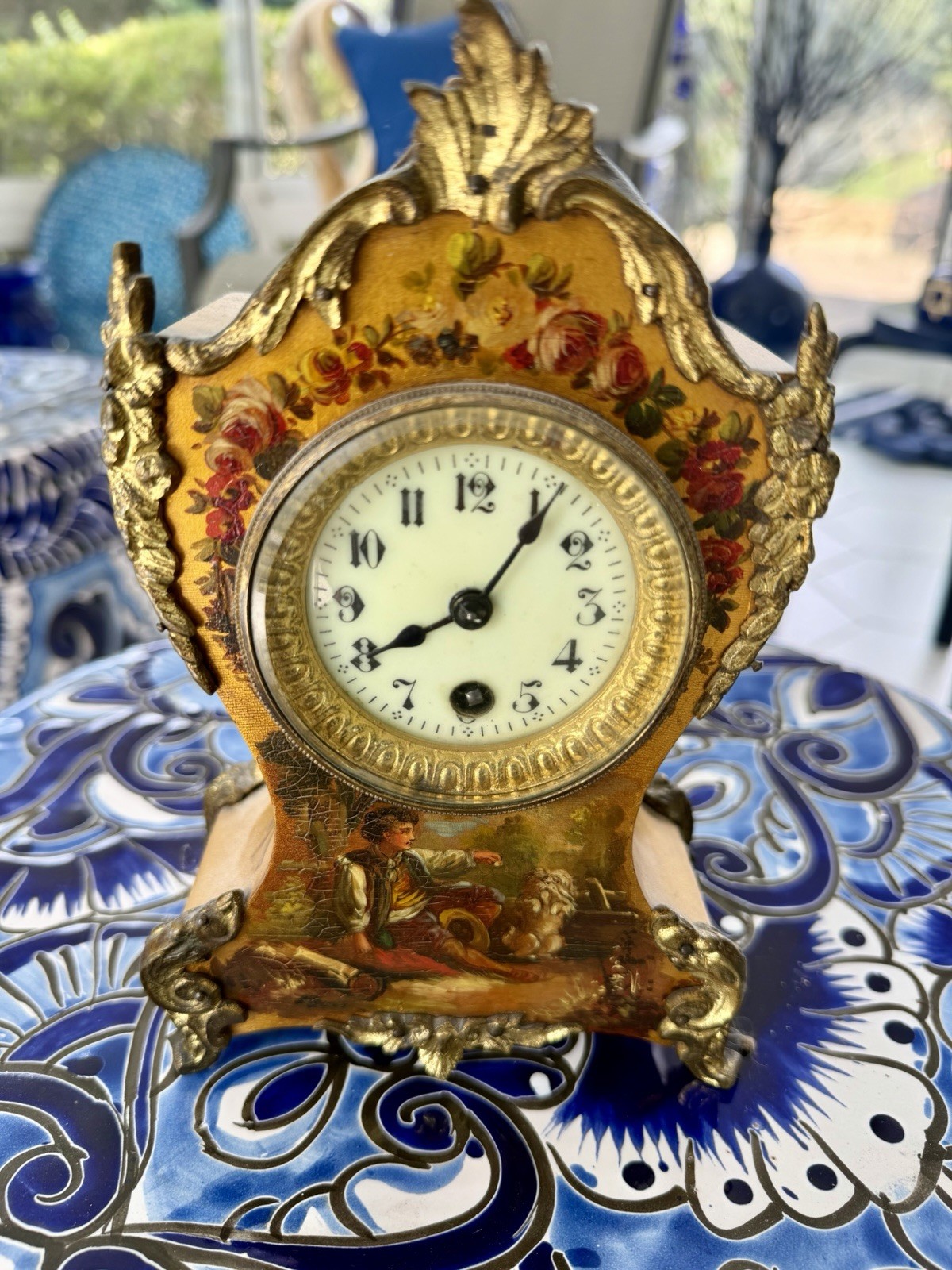 Antique 19th C French Louis XV-style Mantel Clock Antique 19th C French Louis XV-style Mantel Clock