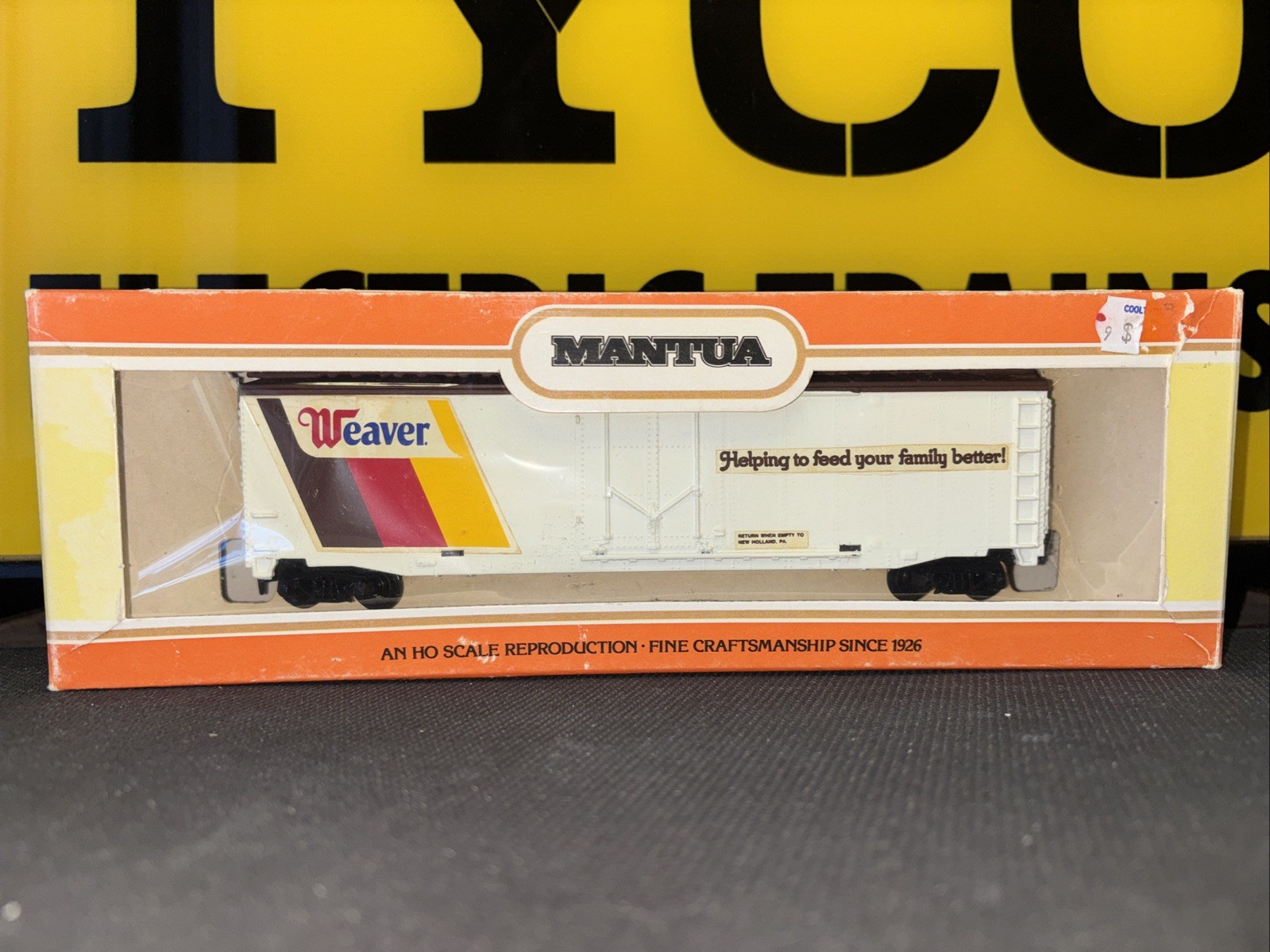 HTF Tyco Weaver 50’ HO Boxcar, All Steps, Box, Rare Mantua