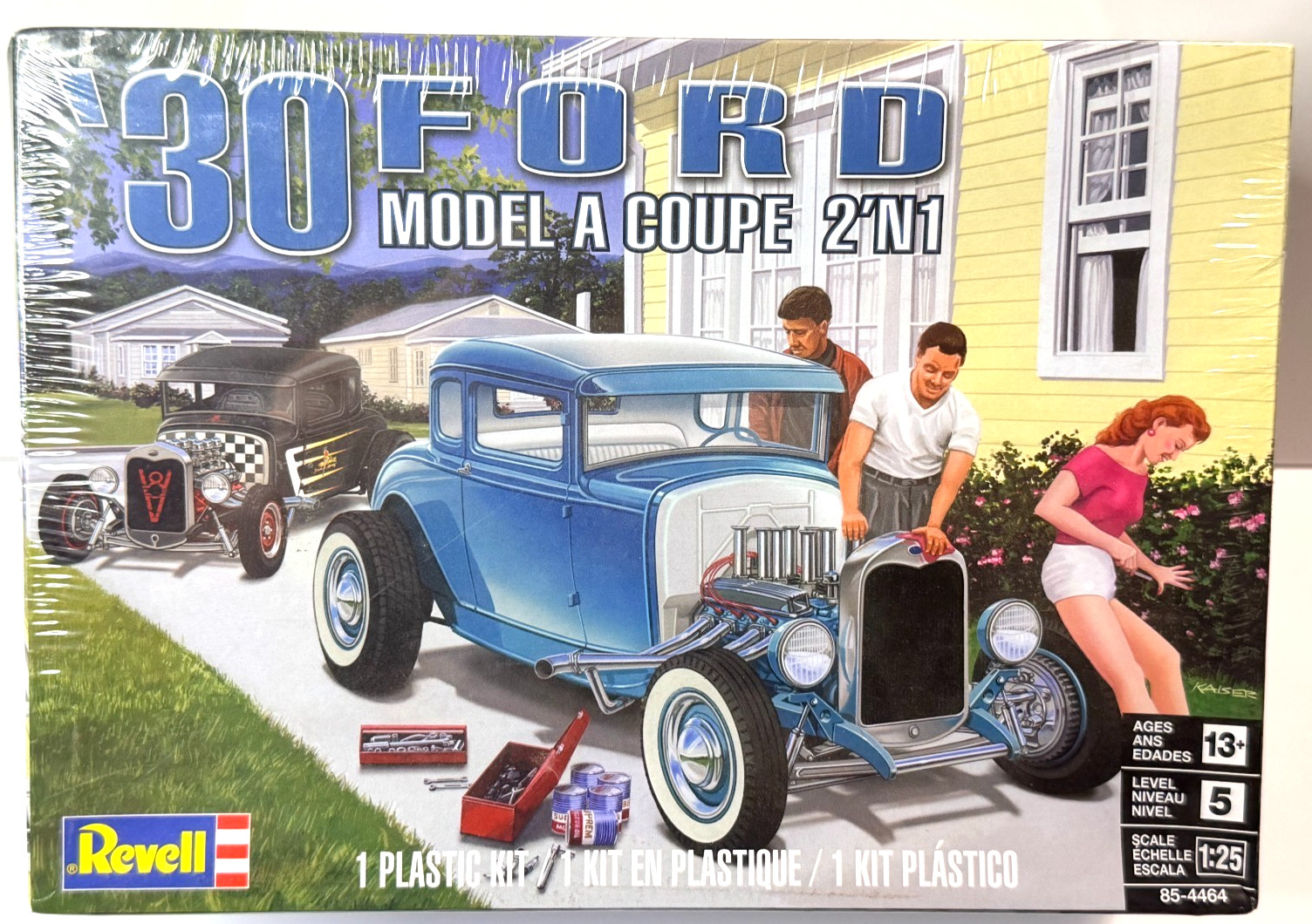 Revell 1:25 1930 Ford Model A 5 Window Coupe 2\'n1 Sealed Boxed Model Kit NEW