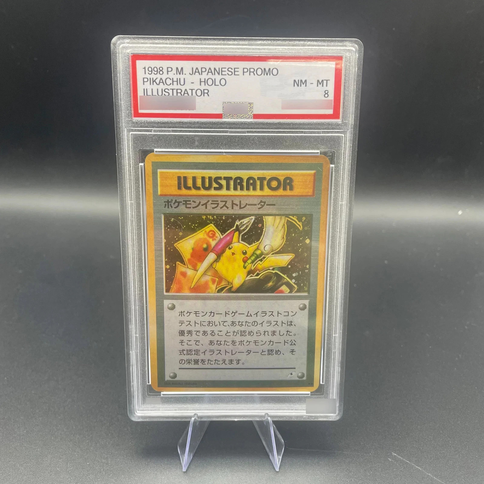 Anime PTCG DIY Self-made Japanese version 1998 PICHU ILLUSTRATOR Rating Card Col