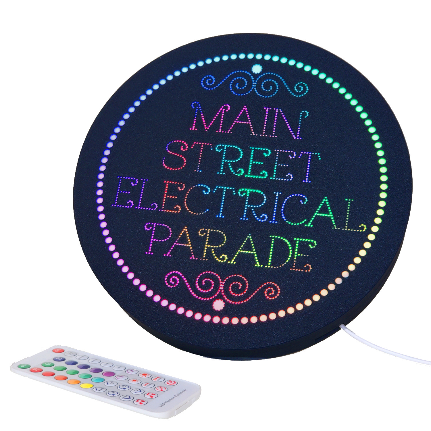 Disney Main Street Electrical Parade Light-Up Sign w/ Remote, Adjustable Stand