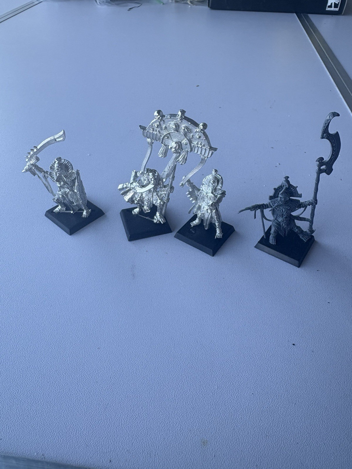 Warhammer Tomb Kings Characters x4 Tomb King Liche Priest Standard Bearer GW OOP