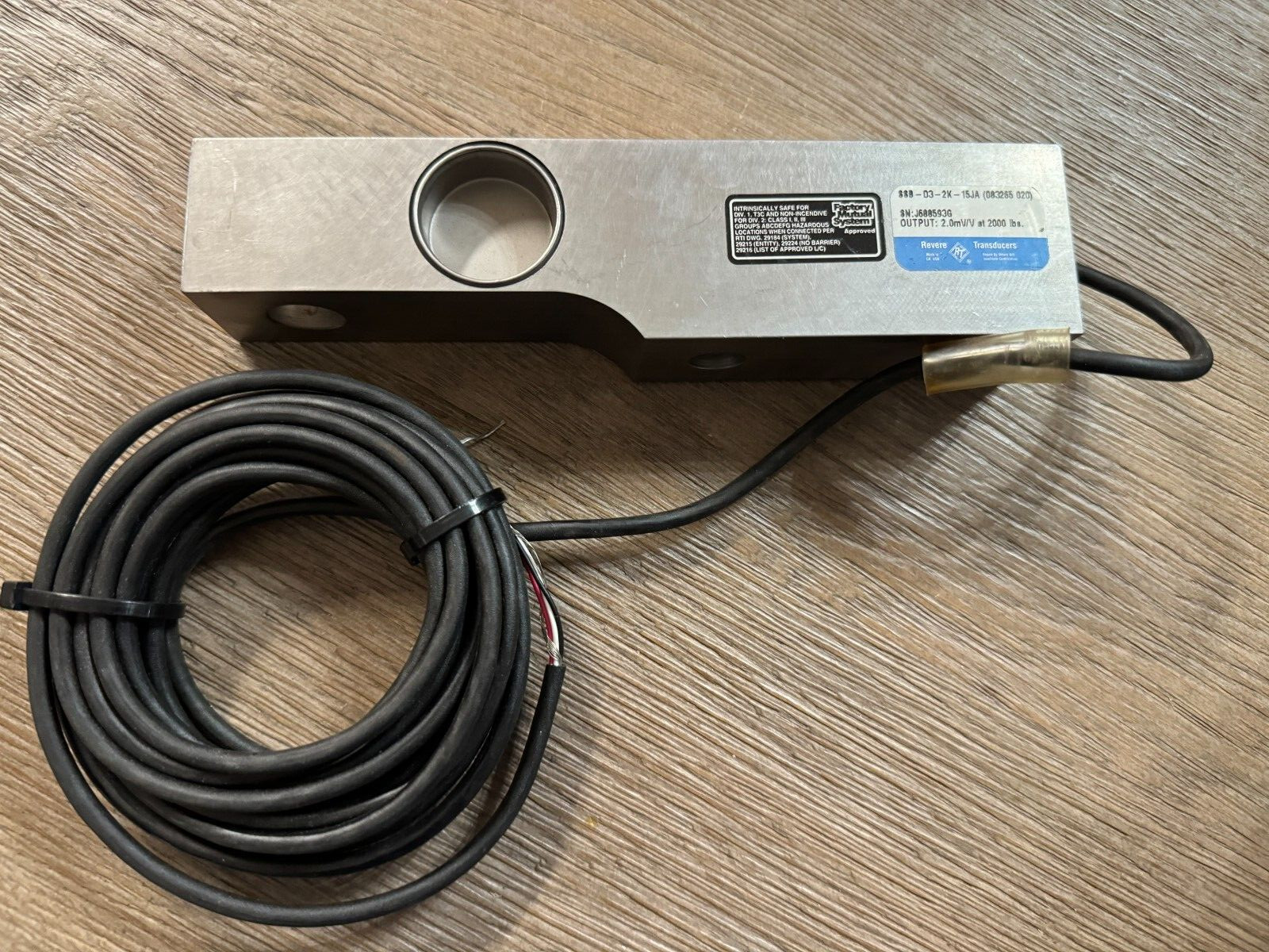 Revere Transducers SSB-D3-2k-15JA 2Klbs