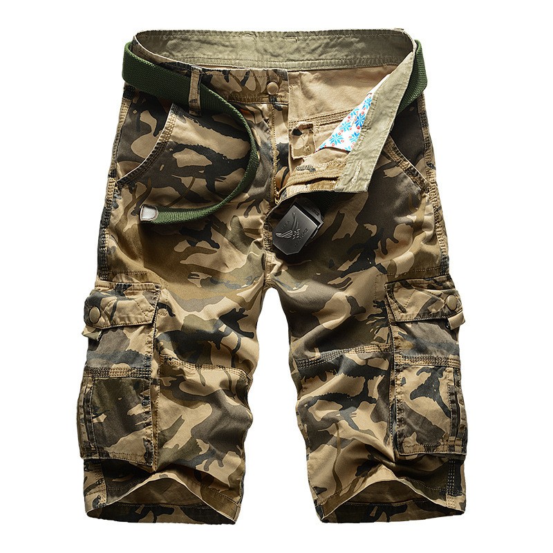 Men Cargo Combat Shorts Pocket Casual Work Camouflage Cotton Tactical Shorts