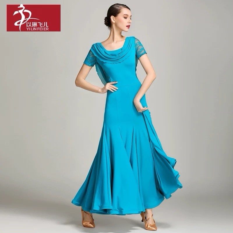 S9019 New Modern Ballroom Dance Dress – Original Design,Flowing Long dress
