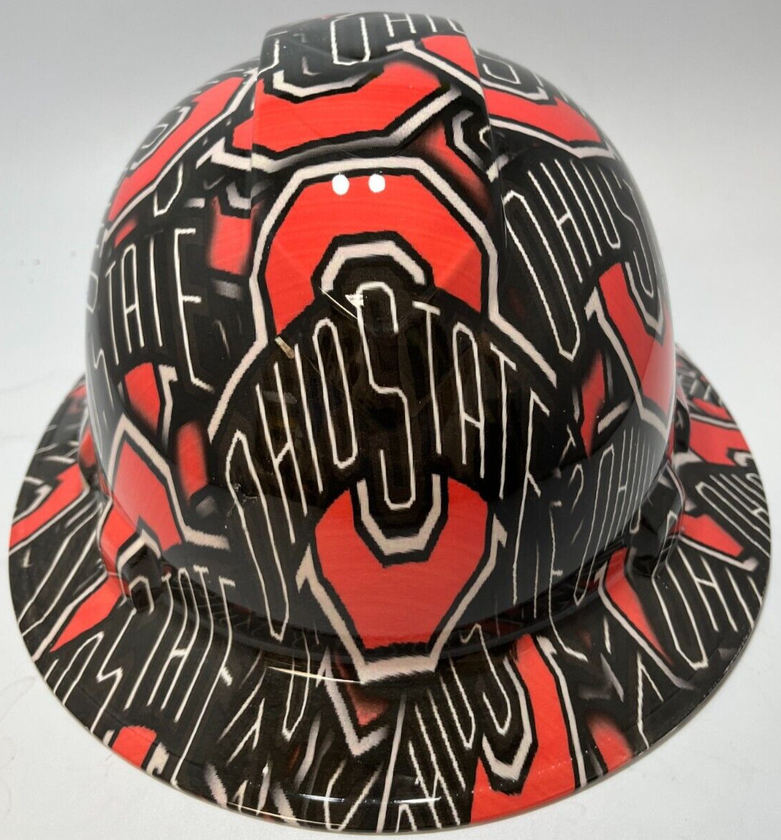 New Full Brim Hard Hat Custom Hydro Dipped OSU OHIO STATE