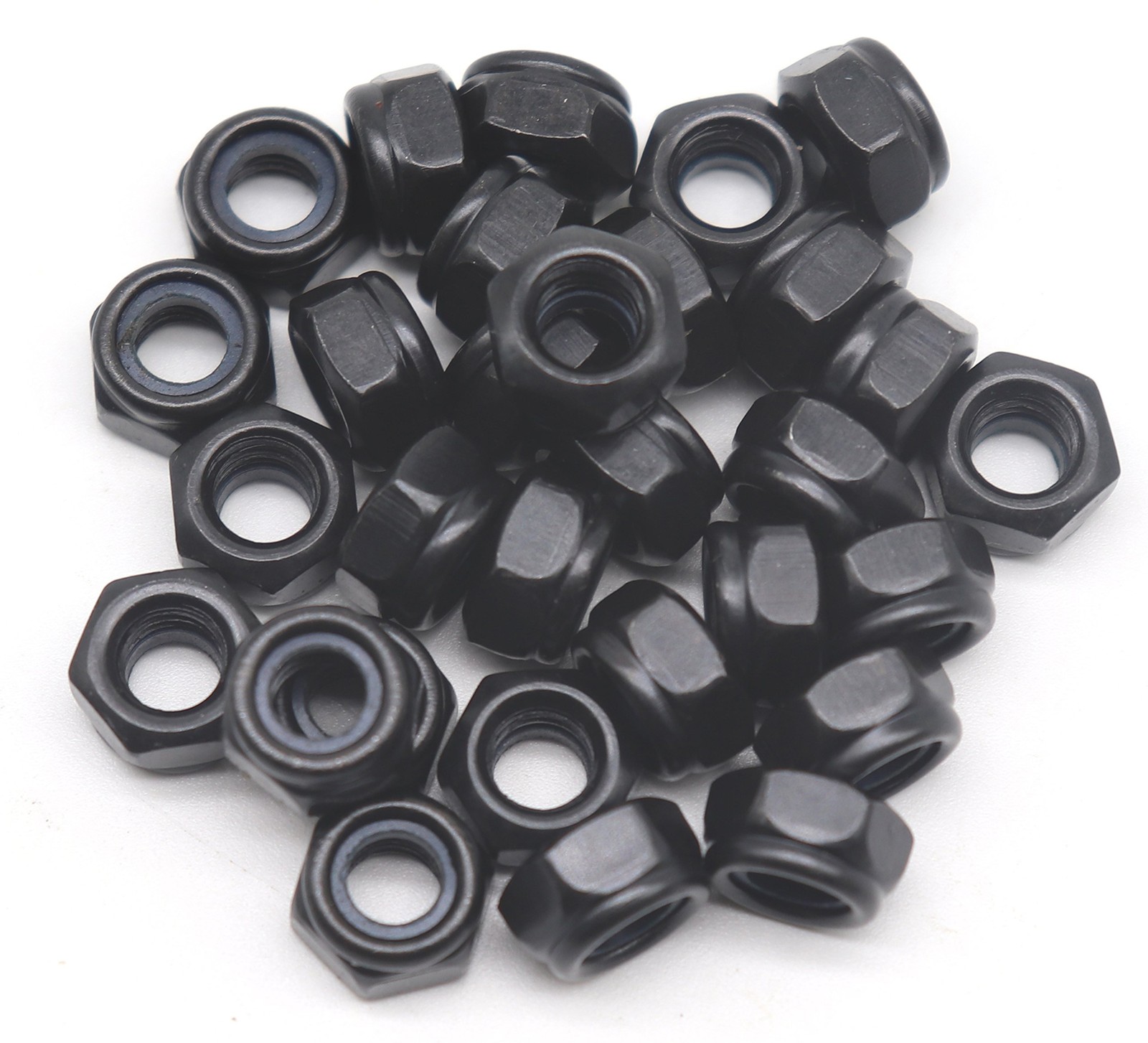 cSeao 60pcs M6-1.0mm Black Zinc Plated Nylock Nylon Inserted M6 60pcs,
