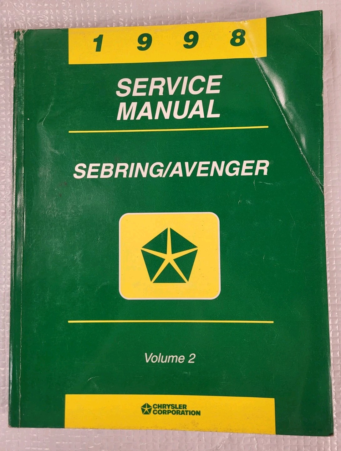 1998 Sebring Avenger FACTORY SERVICE MANUAL VOLUME 2 OEM