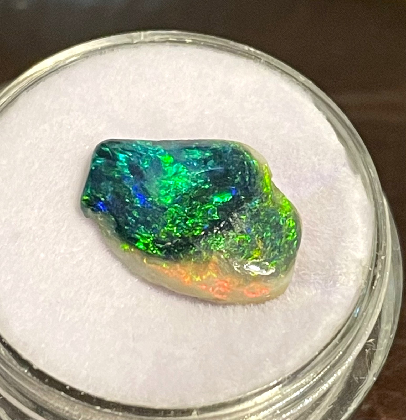 Natural Vintage Australian Seam Opal Freeform Shape Loose Stone 2.85 Carats