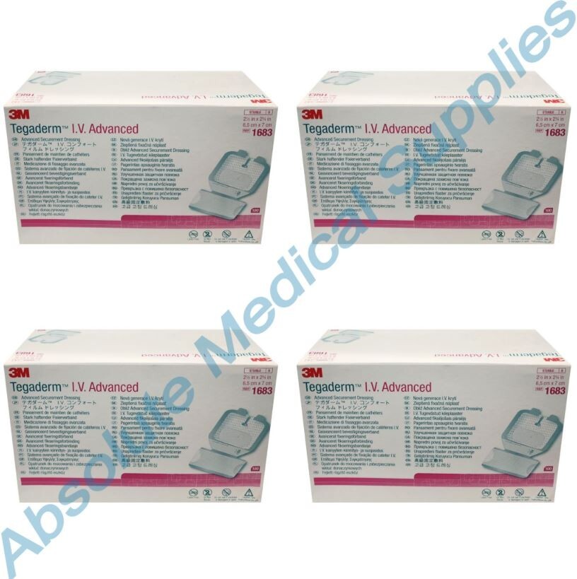 *400-Pieces* 3M Tegaderm I.V. Advanced Securement 2.5\