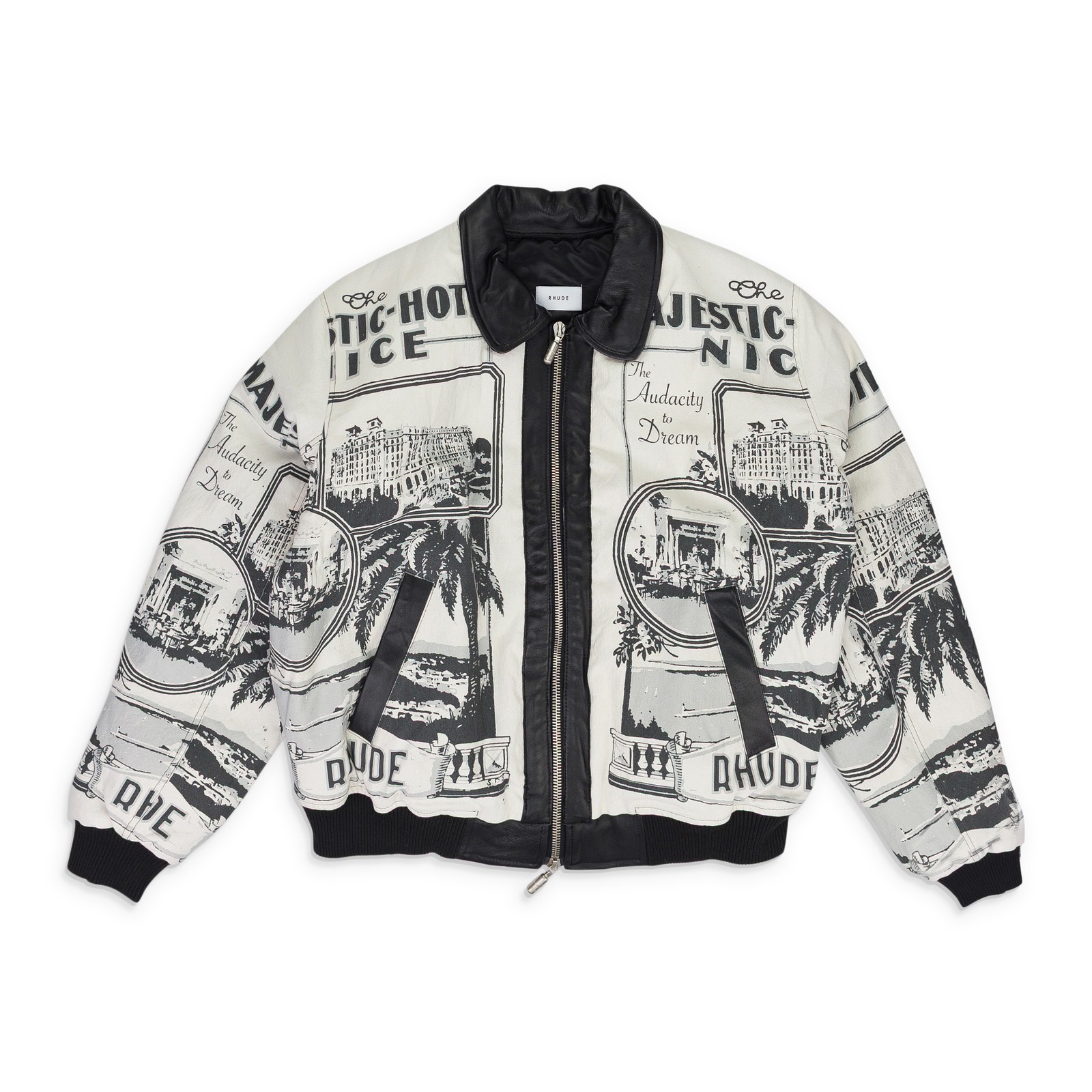 NWT RHUDE WHITE VOUYAGE BOMBER JACKET SIZE S $1795 NWT RHUDE WHITE VOUYAGE BOMBER JACKET SIZE S $1795