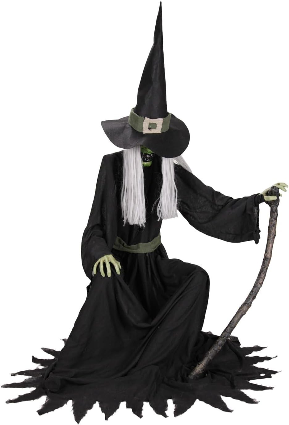 4.3-Ft. Sitting Witch Halloween Animatronic