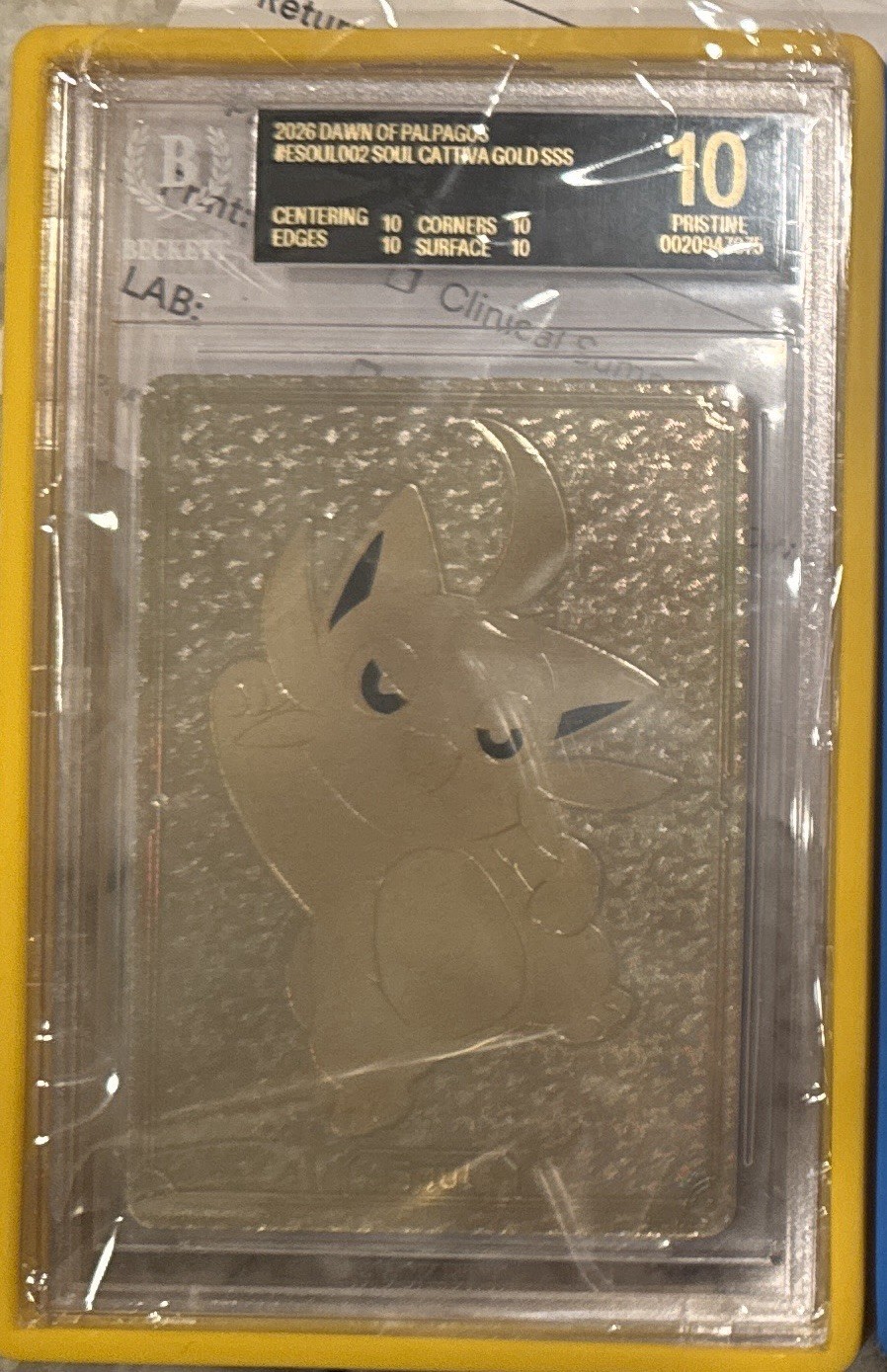 Palworld Cattiva Gold SSS Soul Cattiva ESOUL-002 Dawn/Palpago BGS 10 BLACK LABEL