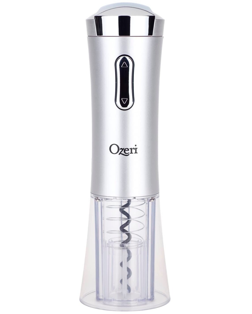 Ozeri Nouveaux Electric Wine Opener with Removable Free Foil Cutter, Refined Sil