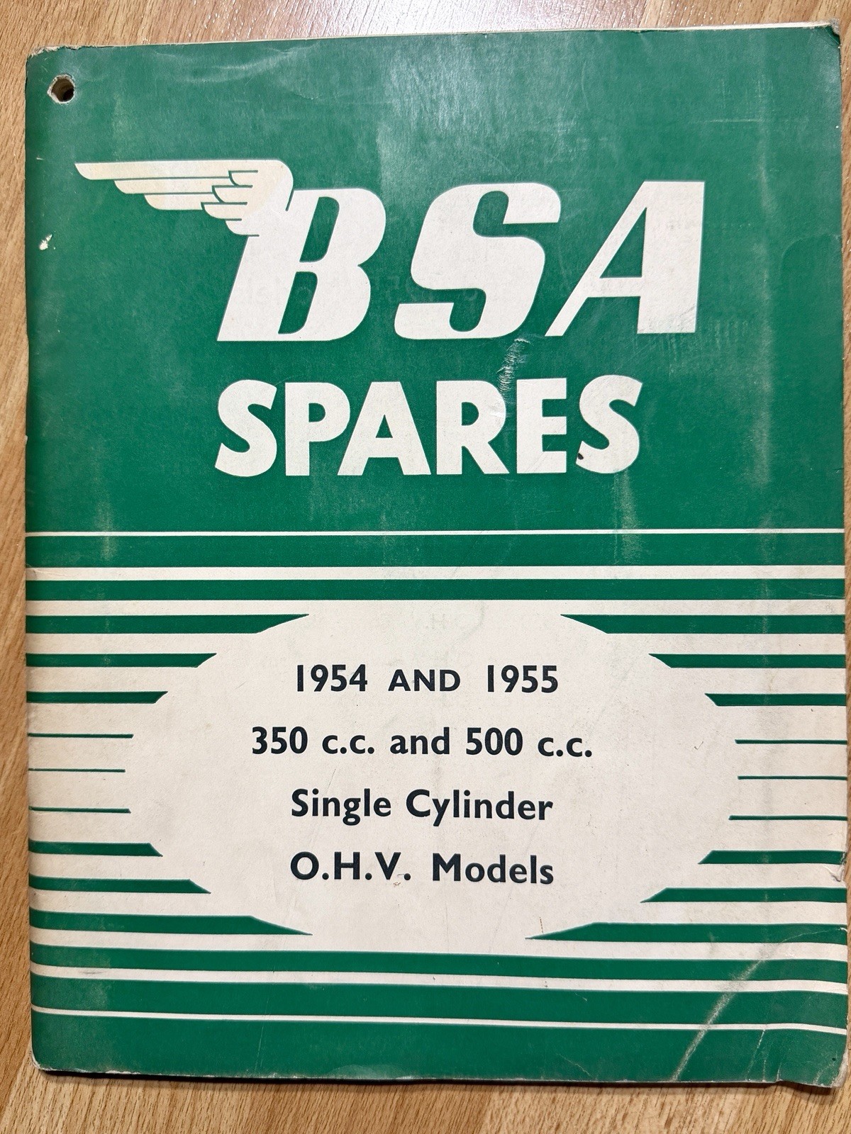 Old BSA MOTORCYCLE 1954 & 1955 350cc 500cc Single Cylinder Spares Parts Catalog