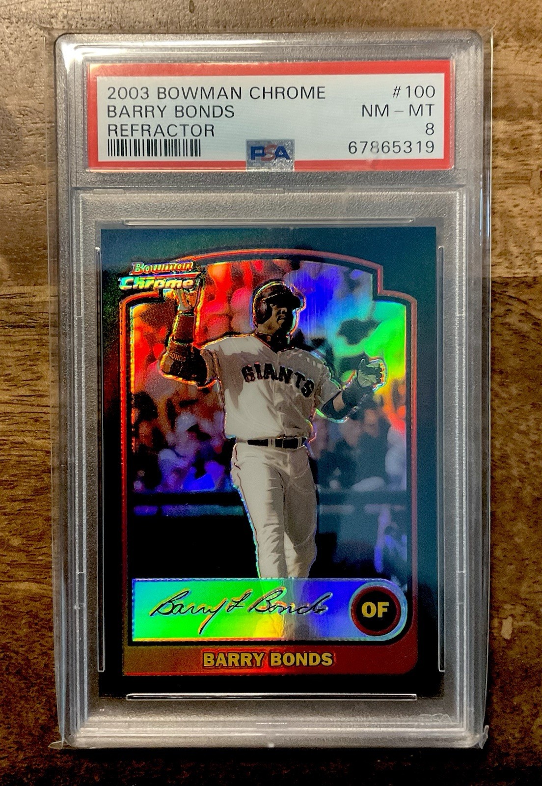 2003 Bowman Chrome Barry Bonds #100 Refractor PSA 8 San Francisco Giants
