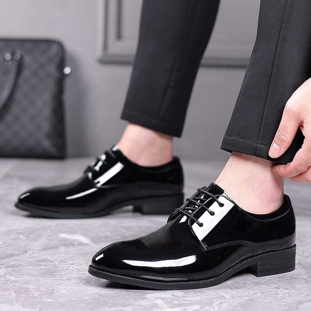 Men\'s Shoes Business Dress Shoes Men\'s All-match Fashion British Trendy Groom Sh
