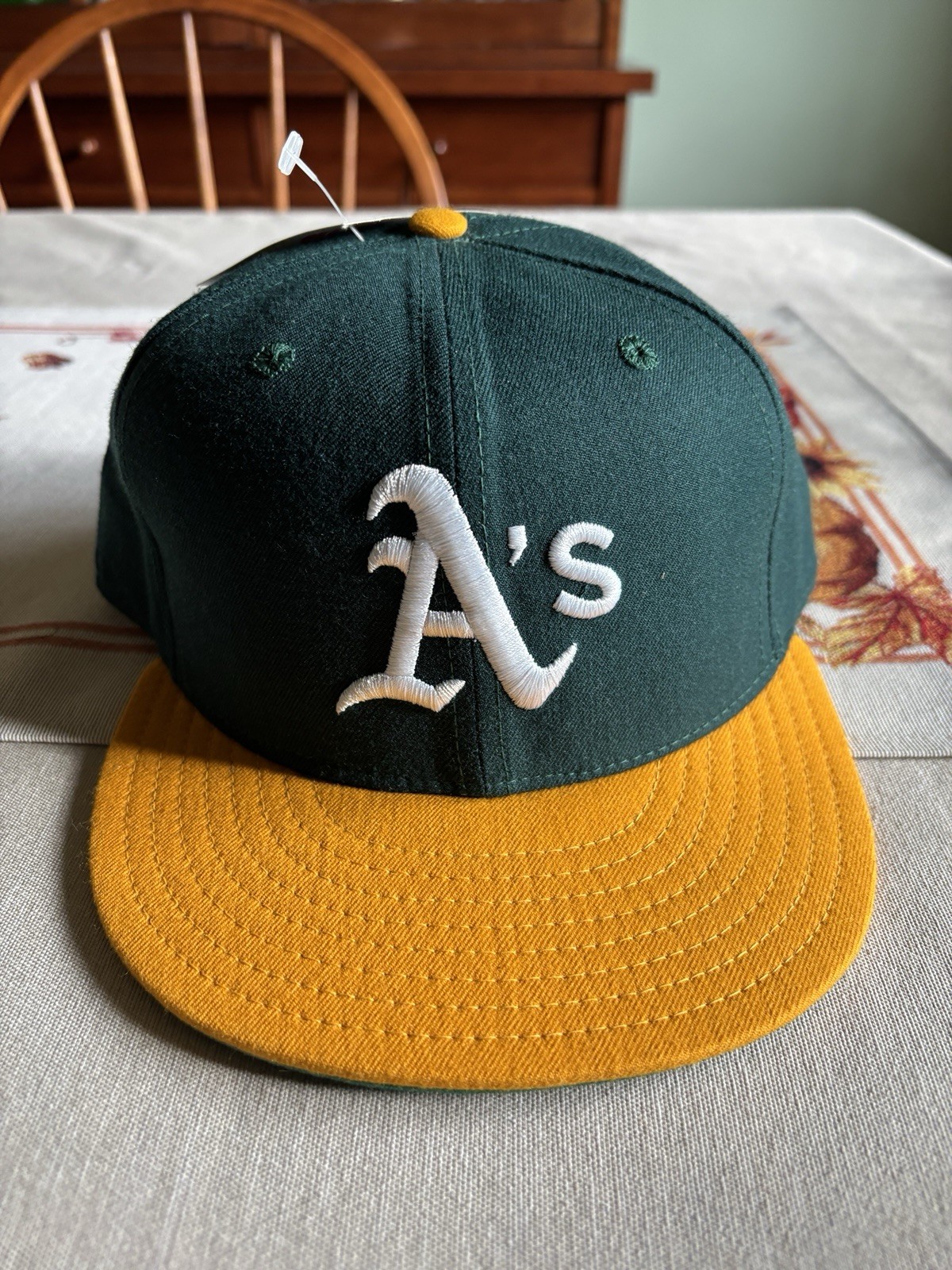 Vtg New Era Oakland A’s Diamond Collection Pro Model Hat Size 7 5/8. Made In USA Vtg New Era Oakland A’s Diamond Collection Pro Model Hat Size 7 5/8. Made In USA