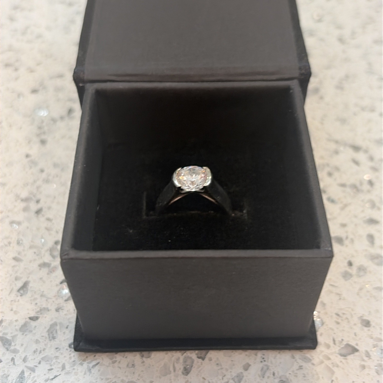 Real 3Ct Round Cut Moissanite Women Wedding Band Ring 925 silver