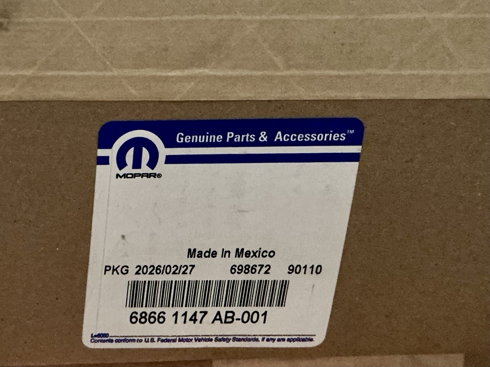 Genuine Mopar 68661147AB Right Intake Camshaft Kit 3.6L V6 OEM New Sealed