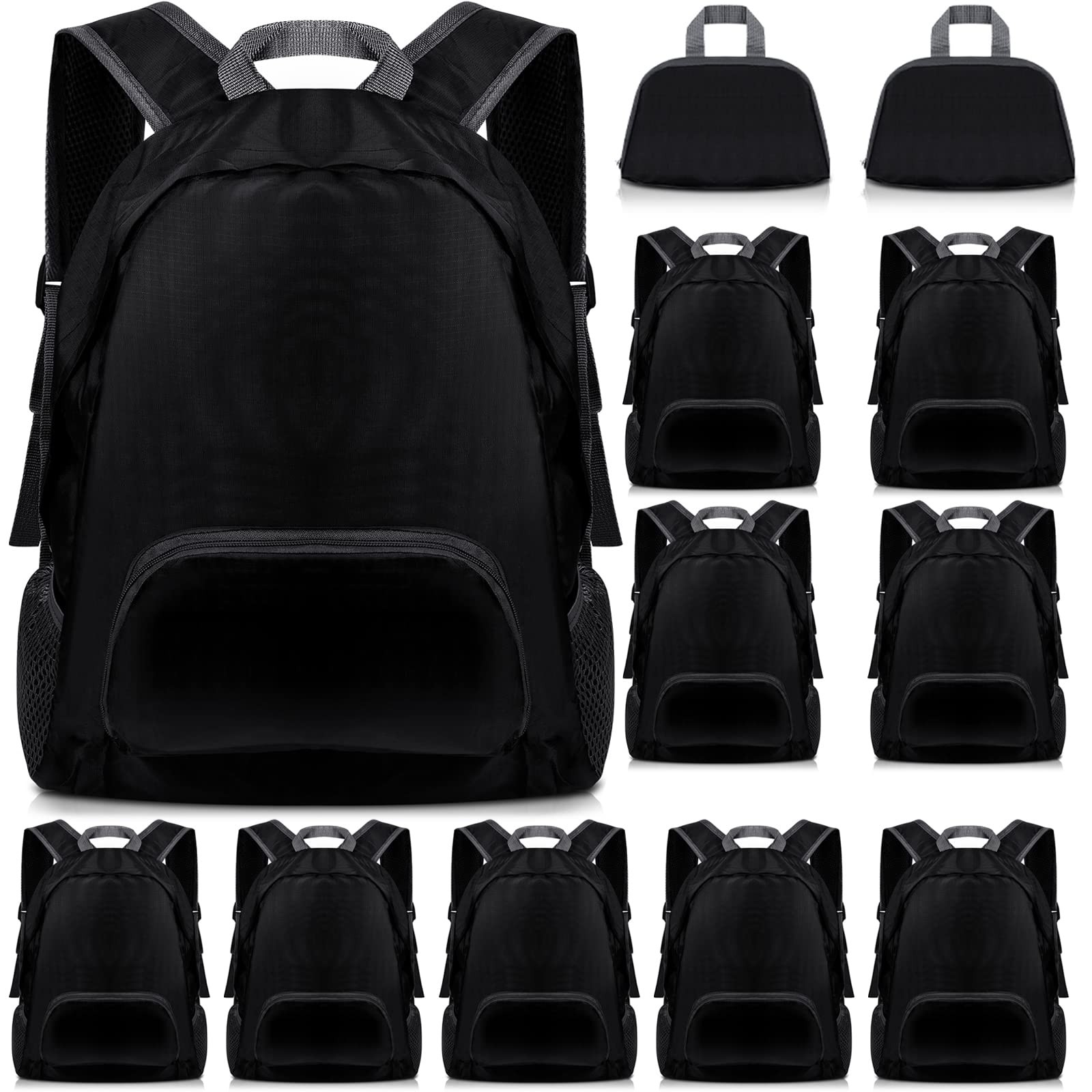 Dunzy 12 Pcs 20l Foldable Backpacks Bulk Lightweight Basic Back Pack Wholesal...