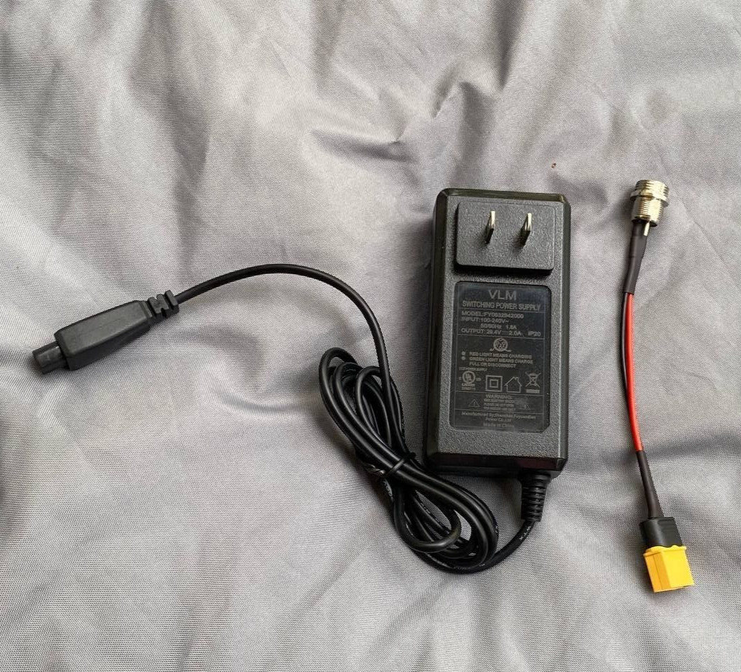 25.2V Lithium Ion Battery Charger with XT60 Connector Adapter Output DC 29.4V 2A