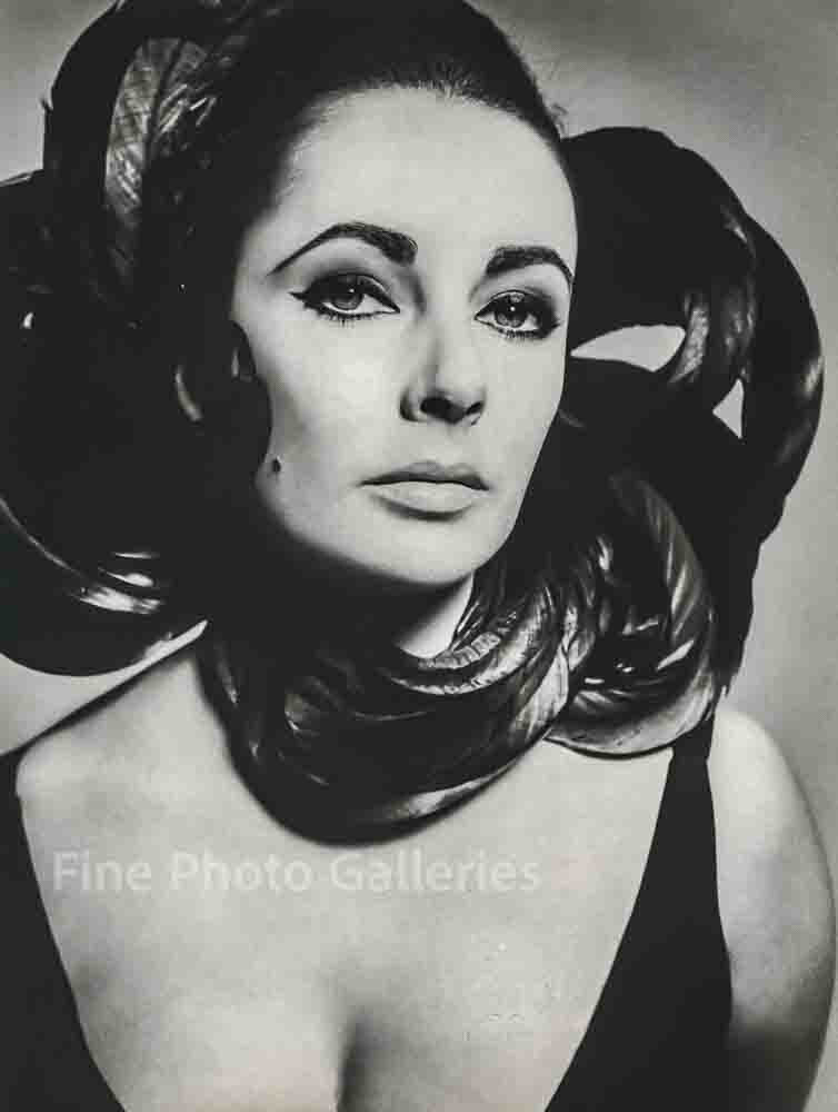 1964 ELIZABETH TAYLOR Movie Actress By RICHARD AVEDON Duotone Photo Art 16x20