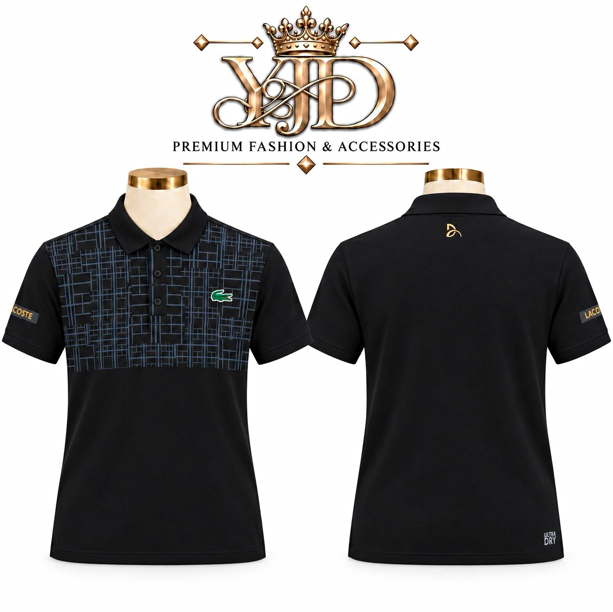 Lacoste Sport Novak Djokovic Ultra Dry Men\'s M Black Regular Fit Polo SS