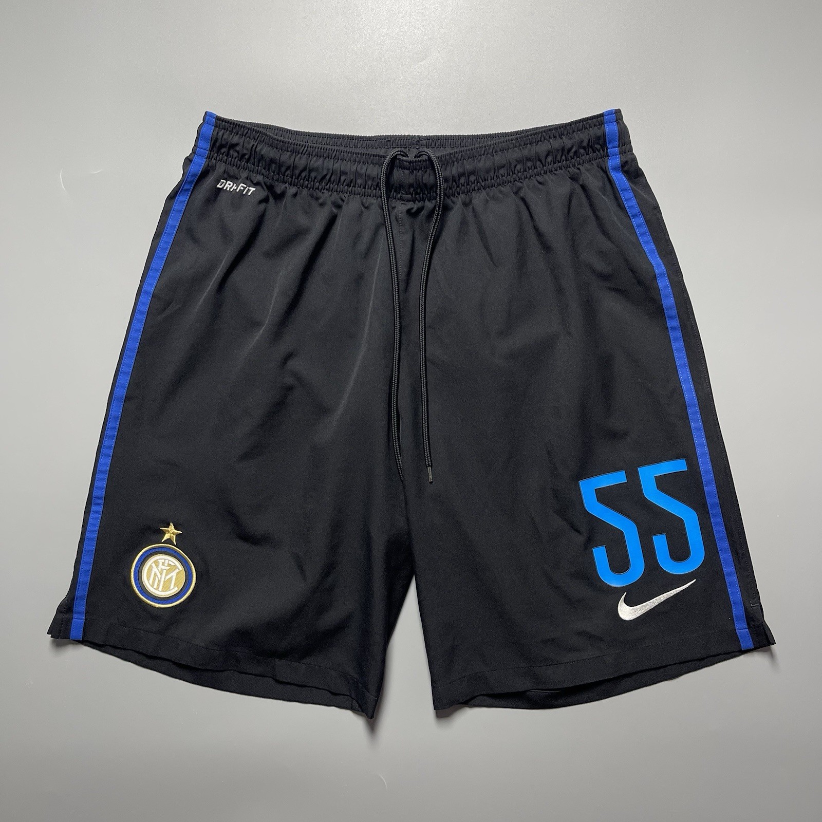 INTER MILAN NIKE 2014/2015 FOOTBALL HOME SHORTS #55 NAGATOMO SIZE “L” 611065-010