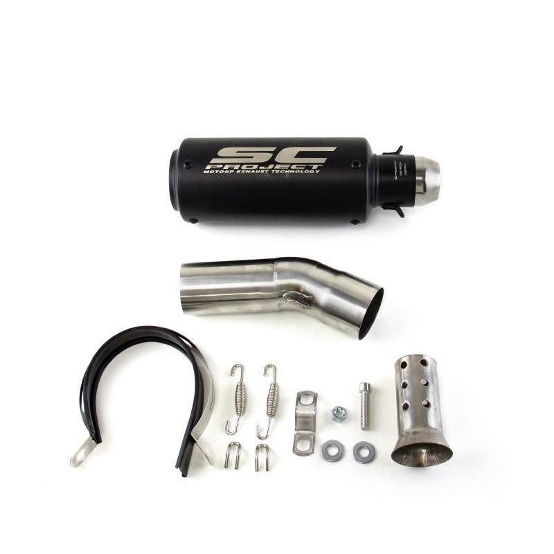Exhaust Set Mid Link Pipe Muffler Black For Kawasaki Ninja ​ZX636 ZX6R 2009-2025