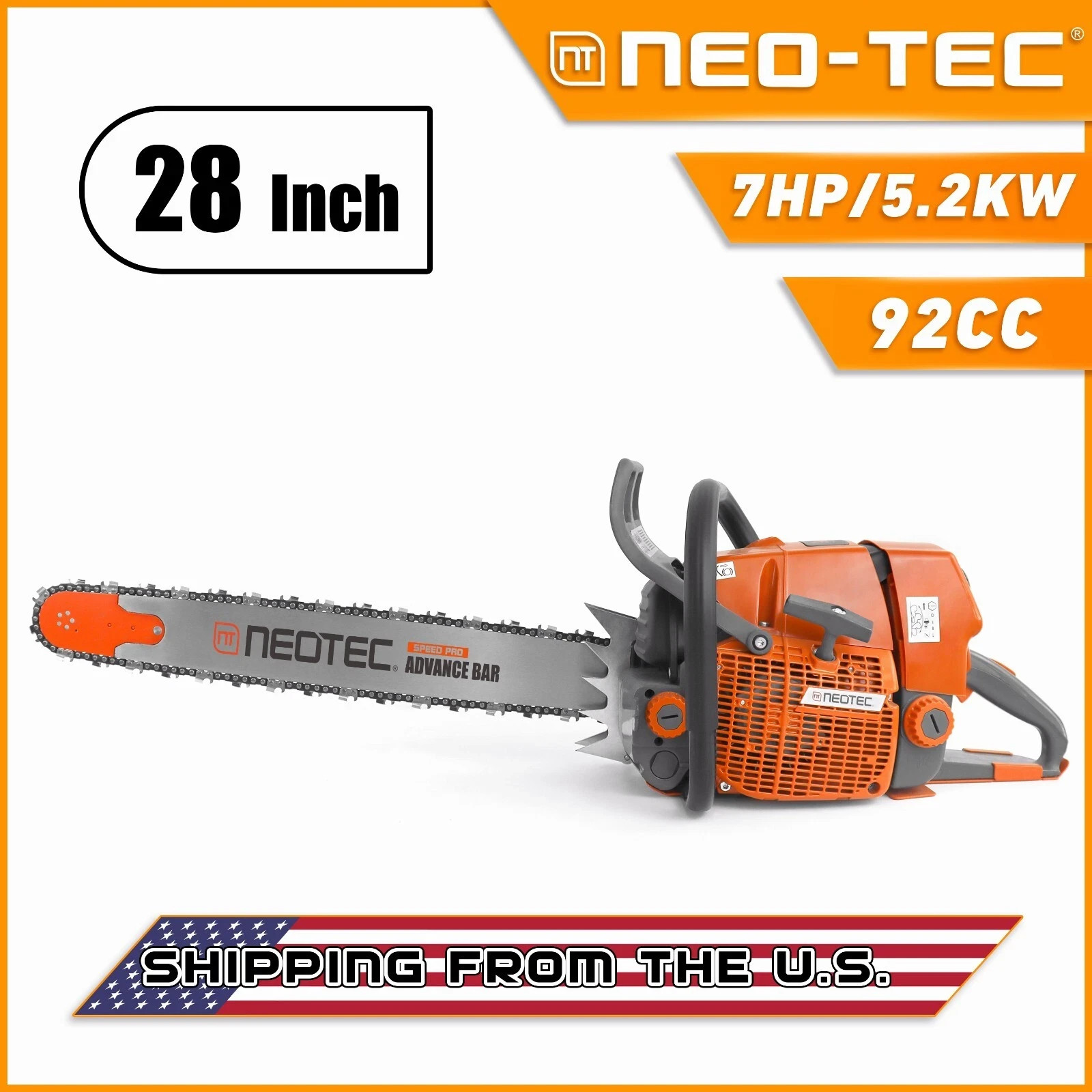 92cc Gasoline ChainSaw Compatible with MS660 066 G660 With 28\'\' Bar/Chain Combo