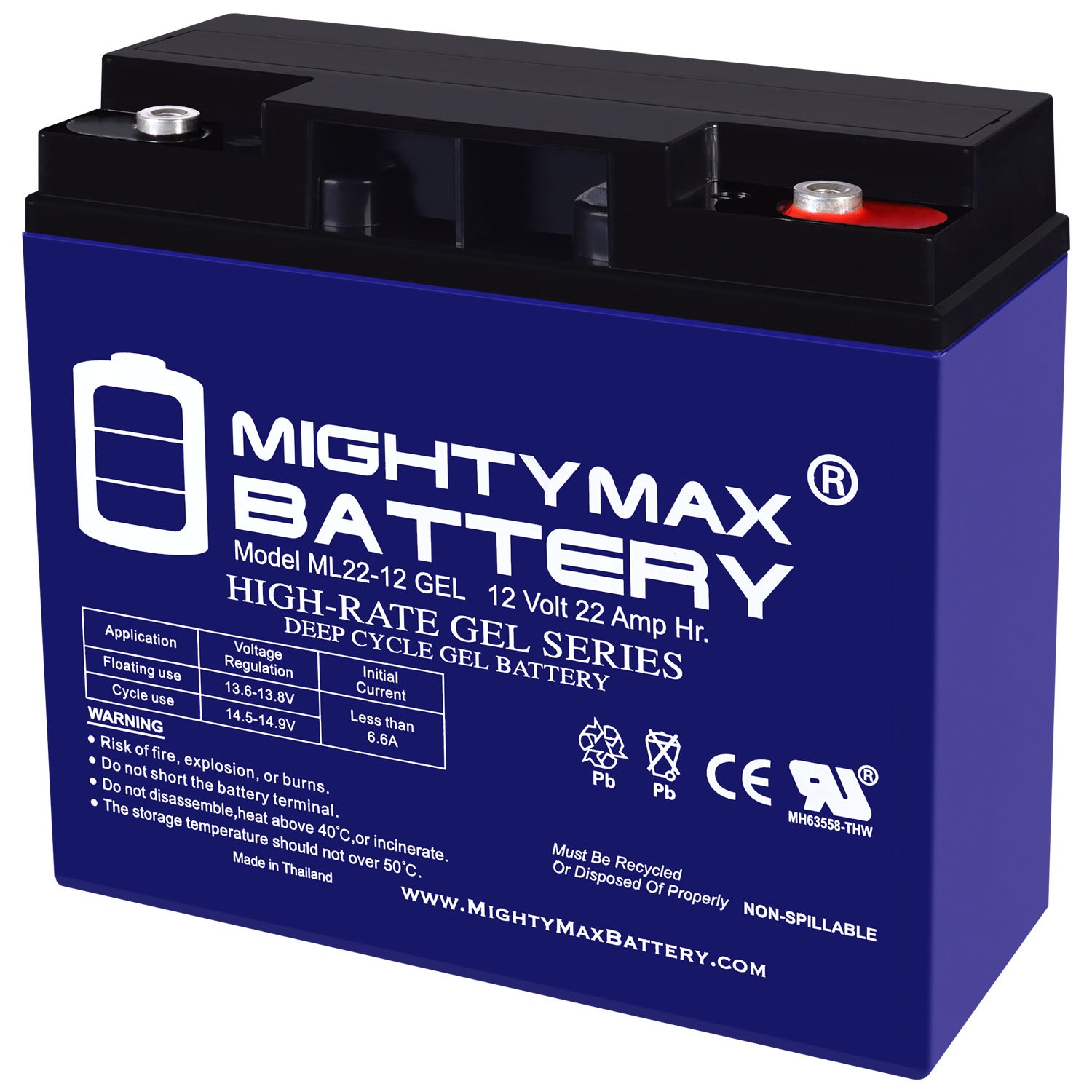 Mighty Max 12V 22AH GEL Battery Replacement for Jump N Carry JNC105